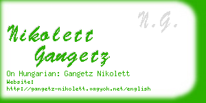 nikolett gangetz business card